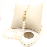 14K Y Gold 18" 7 x 6.5mm AA Pearl Necklace - Walter Bauman Jewelers