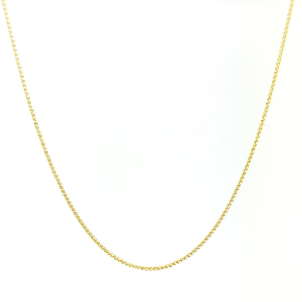 14K Y Gold 18" DC Round Wheat Chain 025 - Walter Bauman Jewelers