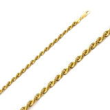 14K Y Gold 18" Dia Cut 010 Rope Chain 2.5grms - Walter Bauman Jewelers