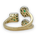 14K Y Gold 1ctw Emerald and 0.18ctw Diamond Ring - Walter Bauman Jewelers