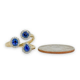 14K Y Gold 1ctw Sapphire and 0.20ctw Diamond Ring - Walter Bauman Jewelers