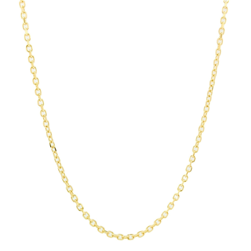 14K Y Gold 20" 050 Dia Cut Cable Chain - Walter Bauman Jewelers