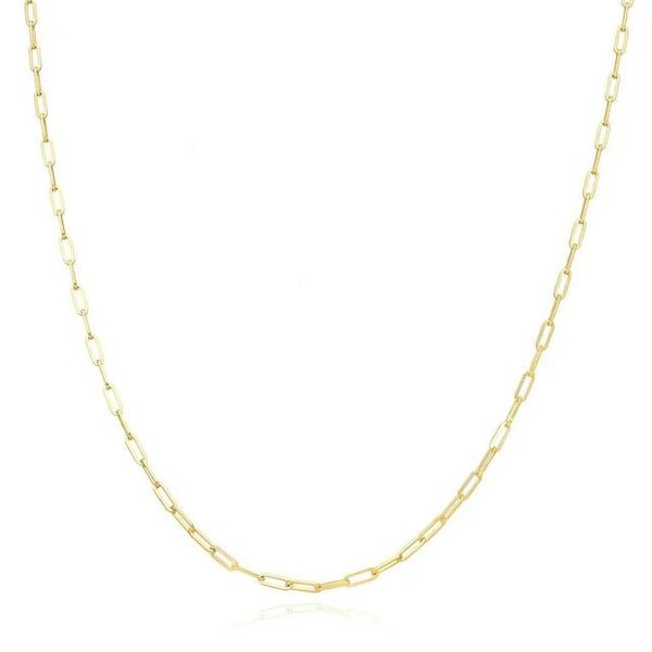 14K Y Gold 20" 1.5mm Paperclip Chain 2.1grms - Walter Bauman Jewelers