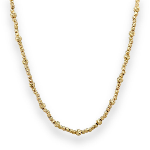 14K Y Gold 20" 2mm/3mm Beaded Chain - Walter Bauman Jewelers