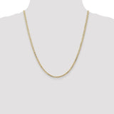 14K Y Gold 22" 3mm Open Concave Curb Chain - Walter Bauman Jewelers