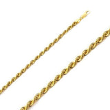 14K Y Gold 22" Dia Cut 023 Solid Rope Chain 3.0mm - Walter Bauman Jewelers