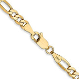 14K Y Gold 24" 4mm Flat Figaro Chain - Walter Bauman Jewelers
