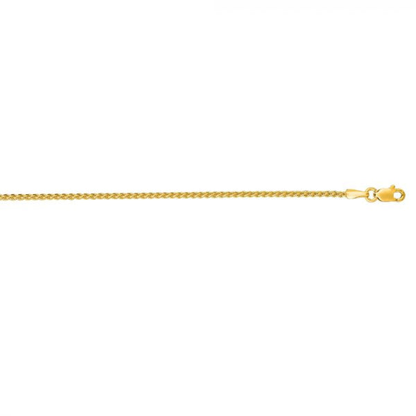 14K Y Gold 24" Round Wheat Chain 6.4grms - Walter Bauman Jewelers