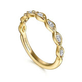 14K Y Gold .25ctw G/VS2 Marquise Shape Diamond Band - Walter Bauman Jewelers