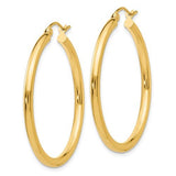 14K Y Gold 2.5mm Lightweight Hoop Earrings - Walter Bauman Jewelers