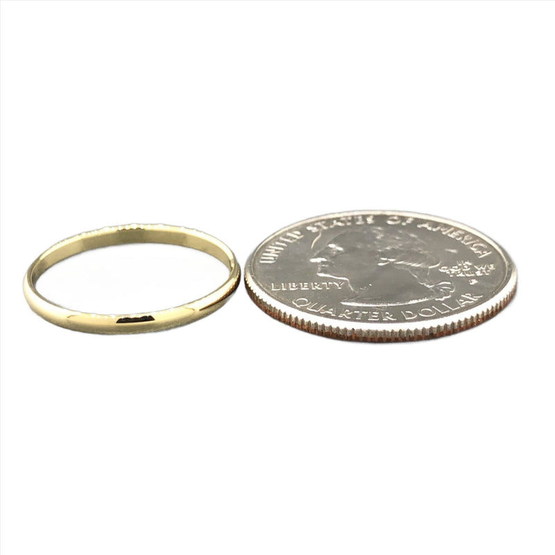 14K Y Gold 2.9mm Ladies thin Wedding band - Walter Bauman Jewelers