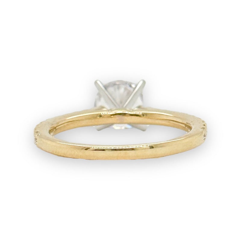 14K Y Gold .33ctw 4 Prong Diamond Mounting - Walter Bauman Jewelers