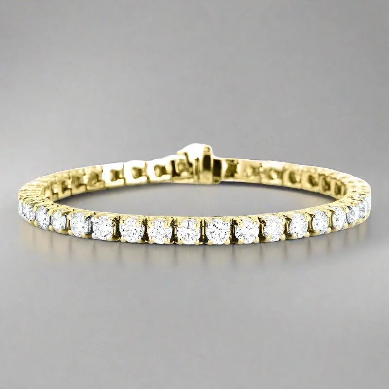 14K Y Gold 4cttw Diamond Tennis Bracelet 13.5grms | Walter Bauman Jewelers