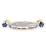 14K Y Gold 4mm .6cttw Sapphire Stud Earrings - Walter Bauman Jewelers