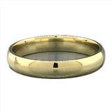 14K Y Gold 4mm Wide Plain band 6 - Walter Bauman Jewelers