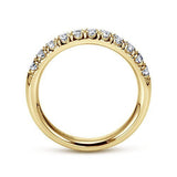 14K Y Gold .50cttw Ladies French Pave Diamond Band - Walter Bauman Jewelers