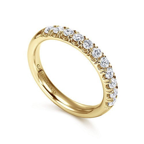 14K Y Gold .50cttw Ladies French Pave Diamond Band - Walter Bauman Jewelers