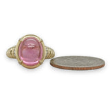 14K Y Gold 6.96ct Pink Tourmaline and 0.27cttw SI1/G Diamond Ring - Walter Bauman Jewelers