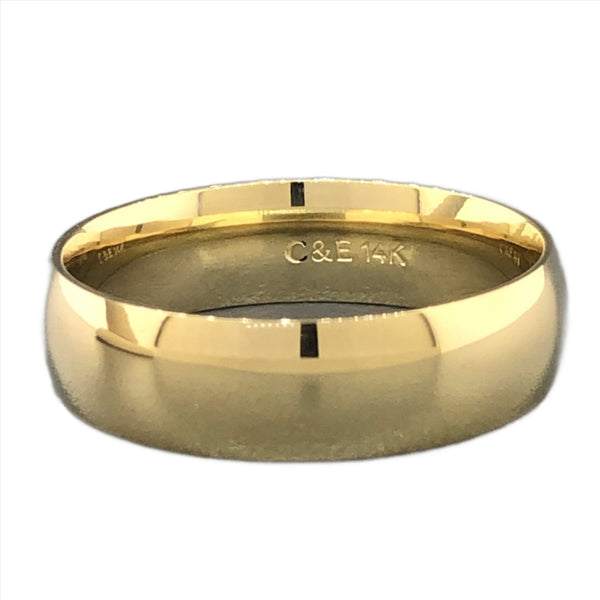 14K Y Gold 6mm Band - Walter Bauman Jewelers