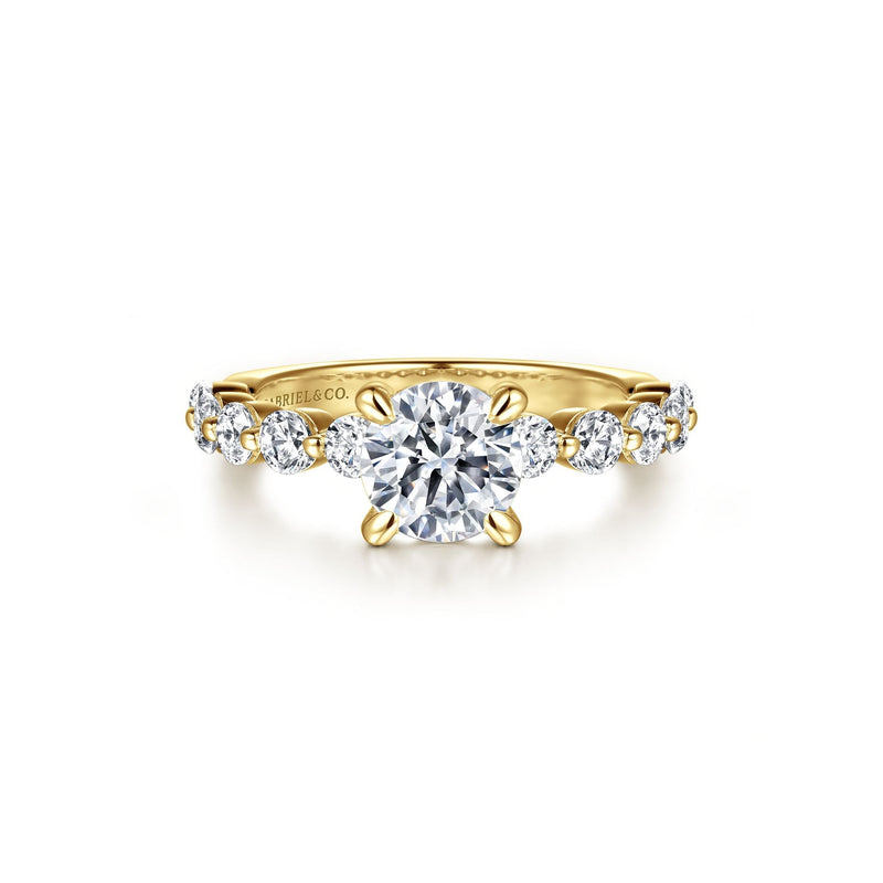 14K Y Gold .75cttw Diamond Engagement Ring Mounting - Walter Bauman Jewelers