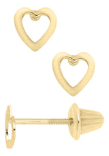 14K Y Gold Baby Heart Earrings - Walter Bauman Jewelers