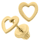 14K Y Gold Baby Heart Earrings - Walter Bauman Jewelers