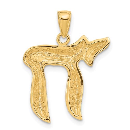 14K Y Gold Chai Pendant - Walter Bauman Jewelers