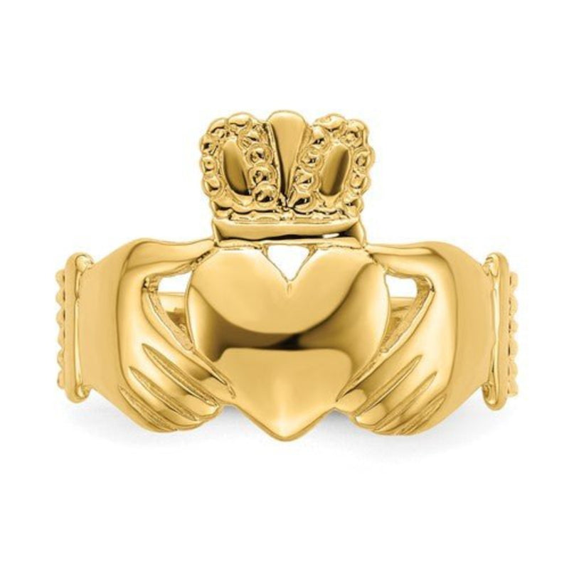 14K Y Gold Claddagh Ring - Walter Bauman Jewelers