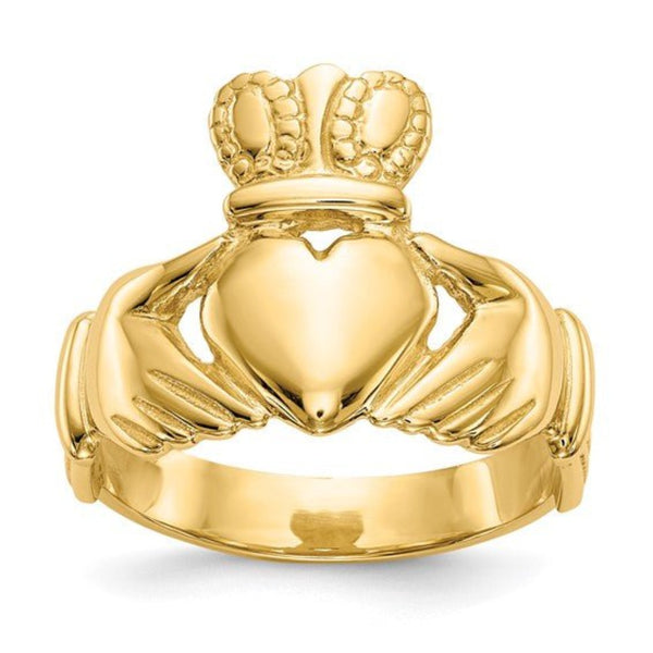 14K Y Gold Claddagh Ring - Walter Bauman Jewelers