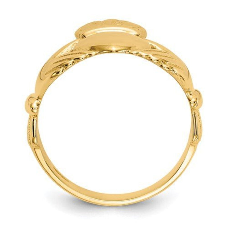 14K Y Gold Claddagh Ring - Walter Bauman Jewelers