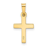 14K Y Gold Cross 15.5mm x 10mm X 1.2mm - Walter Bauman Jewelers