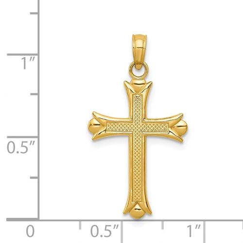 14K Yellow Gold Fancy Tip Cross – Walter Bauman Jewelers