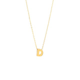 14k Y Gold “D” Initial Pendant - Walter Bauman Jewelers