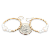 14K Y Gold FWP & Bead Circle Drop Earrings - Walter Bauman Jewelers