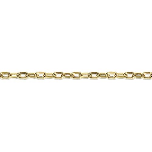 14K Y Gold Hollow Chain Bracelet - Walter Bauman Jewelers