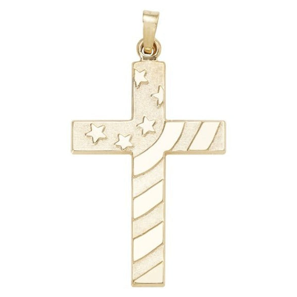 14K Y Gold Hollow Cross - Walter Bauman Jewelers