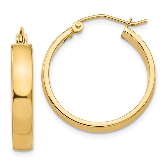 14K Y Gold Hoop Earrings - Walter Bauman Jewelers