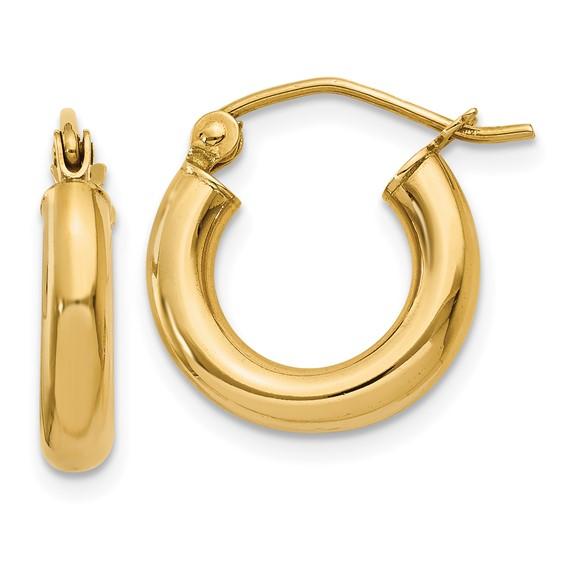 14K Y Gold Hoop Earrings - Walter Bauman Jewelers