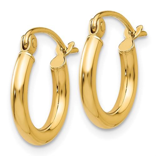 14K Y Gold Hoop Earrings - Walter Bauman Jewelers