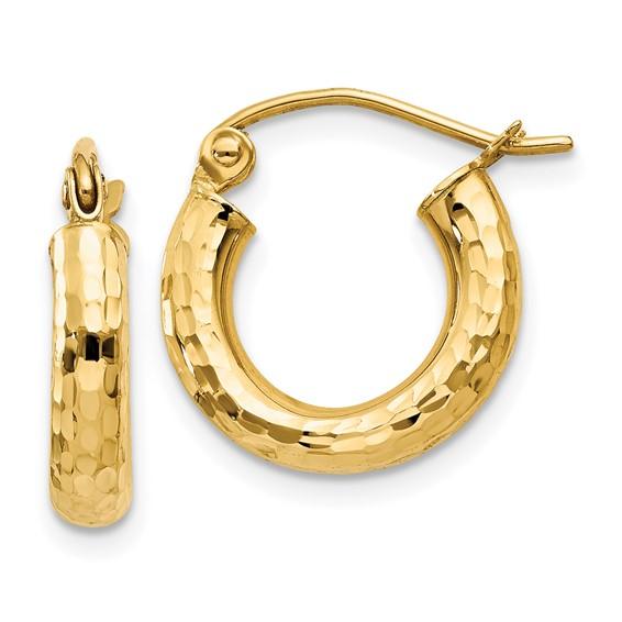 14K Y Gold Hoop Earrings - Walter Bauman Jewelers