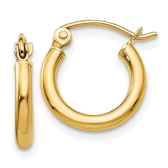 14K Y Gold Hoop Earrings - Walter Bauman Jewelers