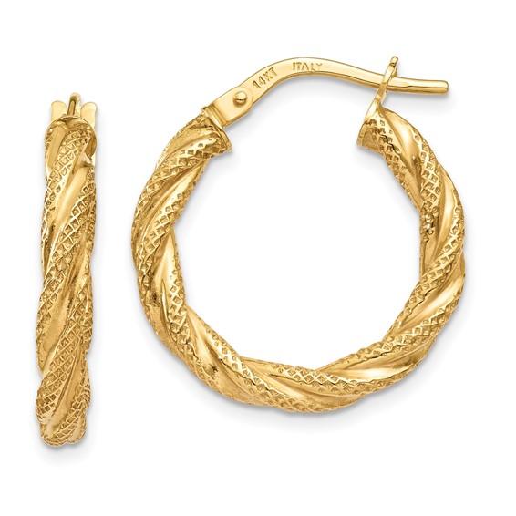 14K Y Gold Hoop Earrings - Walter Bauman Jewelers