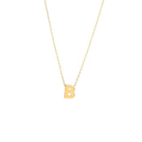 14K Y Gold initial 'B' pendant - Walter Bauman Jewelers