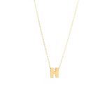 14K Y Gold initial 'H' pendant - Walter Bauman Jewelers