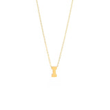 14K Y Gold initial 'I' pendant - Walter Bauman Jewelers