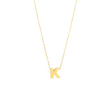 14K Y Gold initial 'K' pendant - Walter Bauman Jewelers