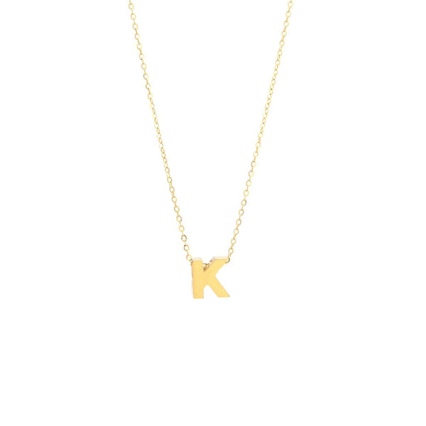 14K Y Gold initial 'K' pendant - Walter Bauman Jewelers