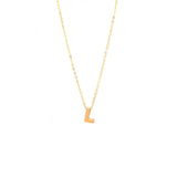 14K Y Gold initial 'L' pendant - Walter Bauman Jewelers