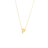 14K Y Gold initial 'P' pendant - Walter Bauman Jewelers