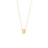 14K Y Gold initial 'U' pendant - Walter Bauman Jewelers
